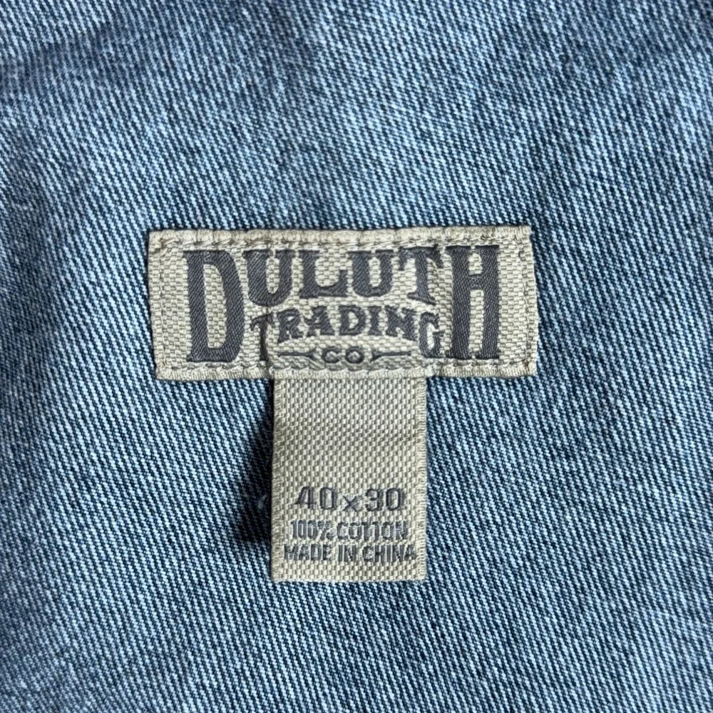 Duluth Trading Flex Ballroom Jeans Mens 40x30 Blue Relaxed Fit Straight Denim